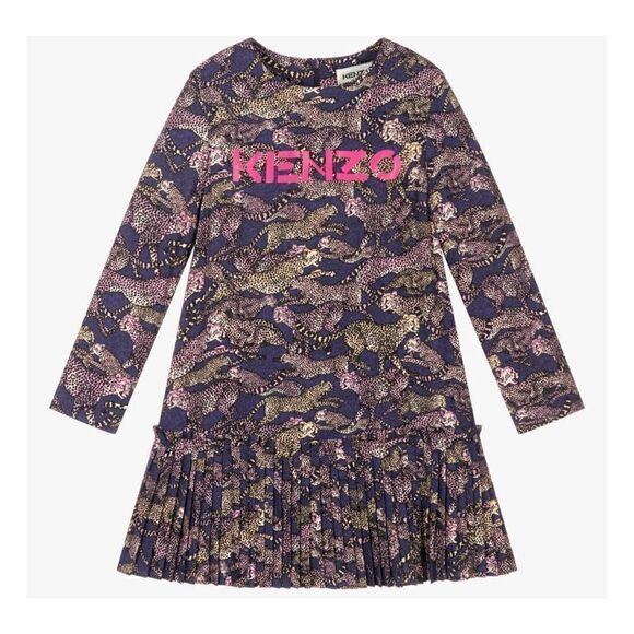 NWOT Kenzo Cheetah Print Purple Dress - Picture 1 of 6